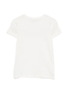 T-shirt per bambino Roberto Cavalli Kids bianca con logo sul davanti CBP26131TS WHITE ROBERTO CAVALLI KIDS 