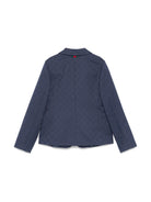 Blazer per bambino Gucci Kids blu con logo GG in cotone 812554 XWA3G 4843 GUCCI KIDS 