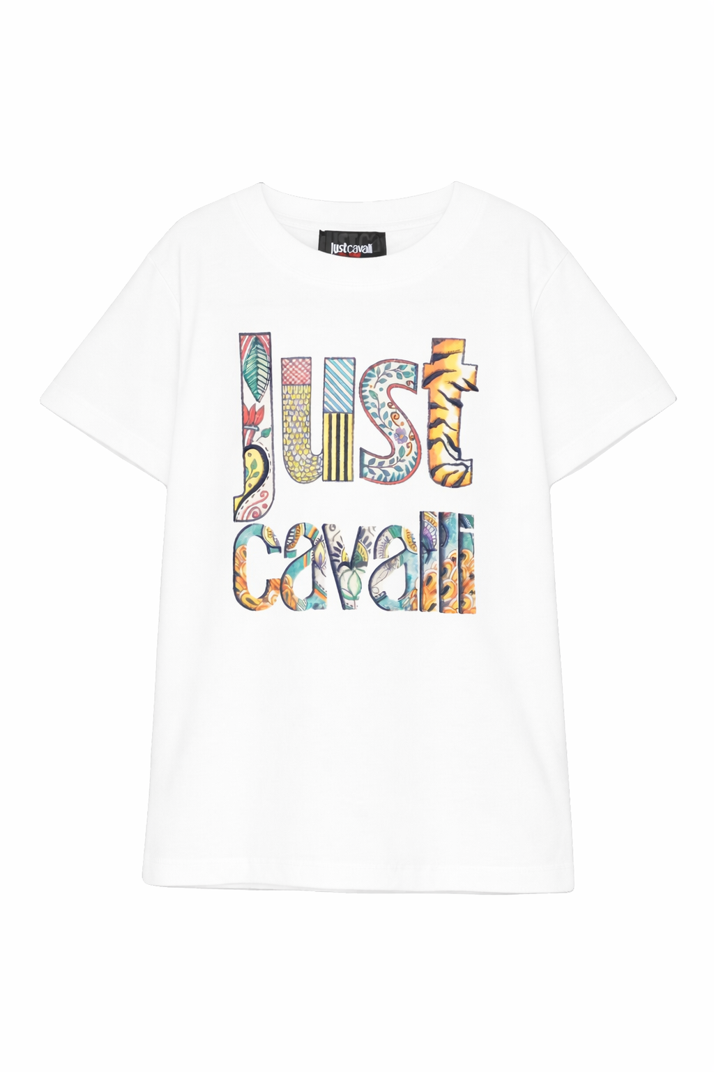 T-shirt per bambino Just Cavalli Kids bianca con dettaglio logo JBP26071TS PRISTINE ROBERTO CAVALLI KIDS 