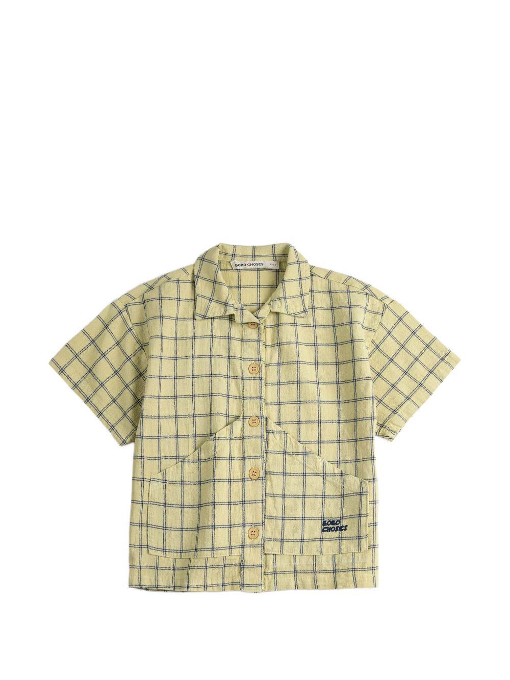 Camicia per bambino Bobo Choses gialla con motivo a quadri B126AC036 721 BOBO CHOSES KIDS 