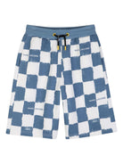 Shorts per bambino The Marc Jacobs Kids blu con motivo a quadri W60790 80B THE MARC JACOBS KIDS 