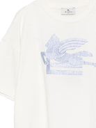 T-shirt per bambino Etro Kids bianca con motivo Pegaso GZ8H21 Z3672 102AZ ETRO KIDS 