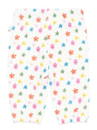 Pantaloni sportivi per neonata Stella McCartney Kids bianco con stelle all-over TX6050 Z3209 101MC STELLA McCARTNEY KIDS 