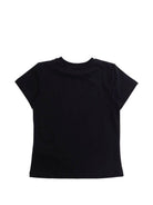 T-shirt per bambina Moschino Kids nera con stampa orsetto HAM03PLAA02 60100 MOSCHINO KIDS 