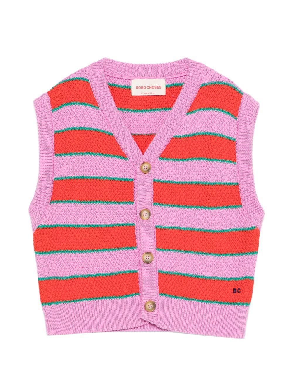 Top per bambina Bobo Chose multicolore con design a righe B126AC116 511 BOBO CHOSES KIDS 