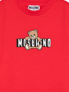 T-shirt per bambini Moschino Kids rossa con stampa grafica HZM058LAA03 50109 MOSCHINO KIDS 