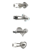 Accessori per capelli per bambina Monnalisa argento a farfalla e cuore 17G008 7753 0044 MONNALISA KIDS 