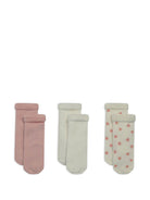 Calzini per neonata Petit Bateau rosa con orli a coste (3 pezzi) A0DVC 00 PETIT BATEAU KIDS 