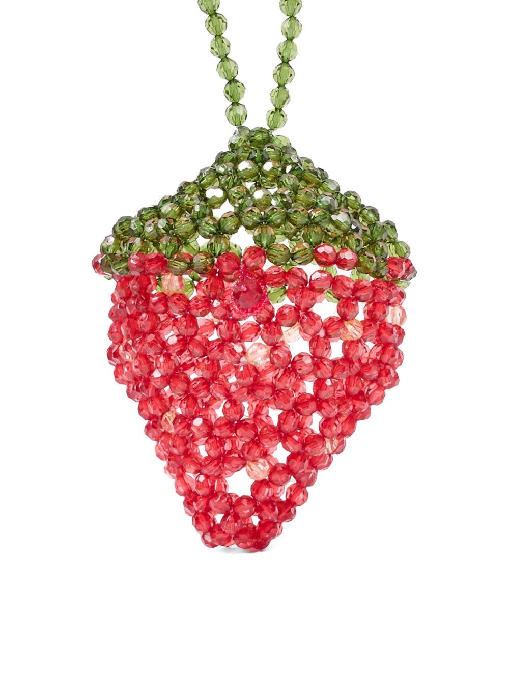 Borsa per bambina Konges Sløjd rossa a forma di fragola KS105030 STRAWBERRY KONGES SLOJD KIDS 
