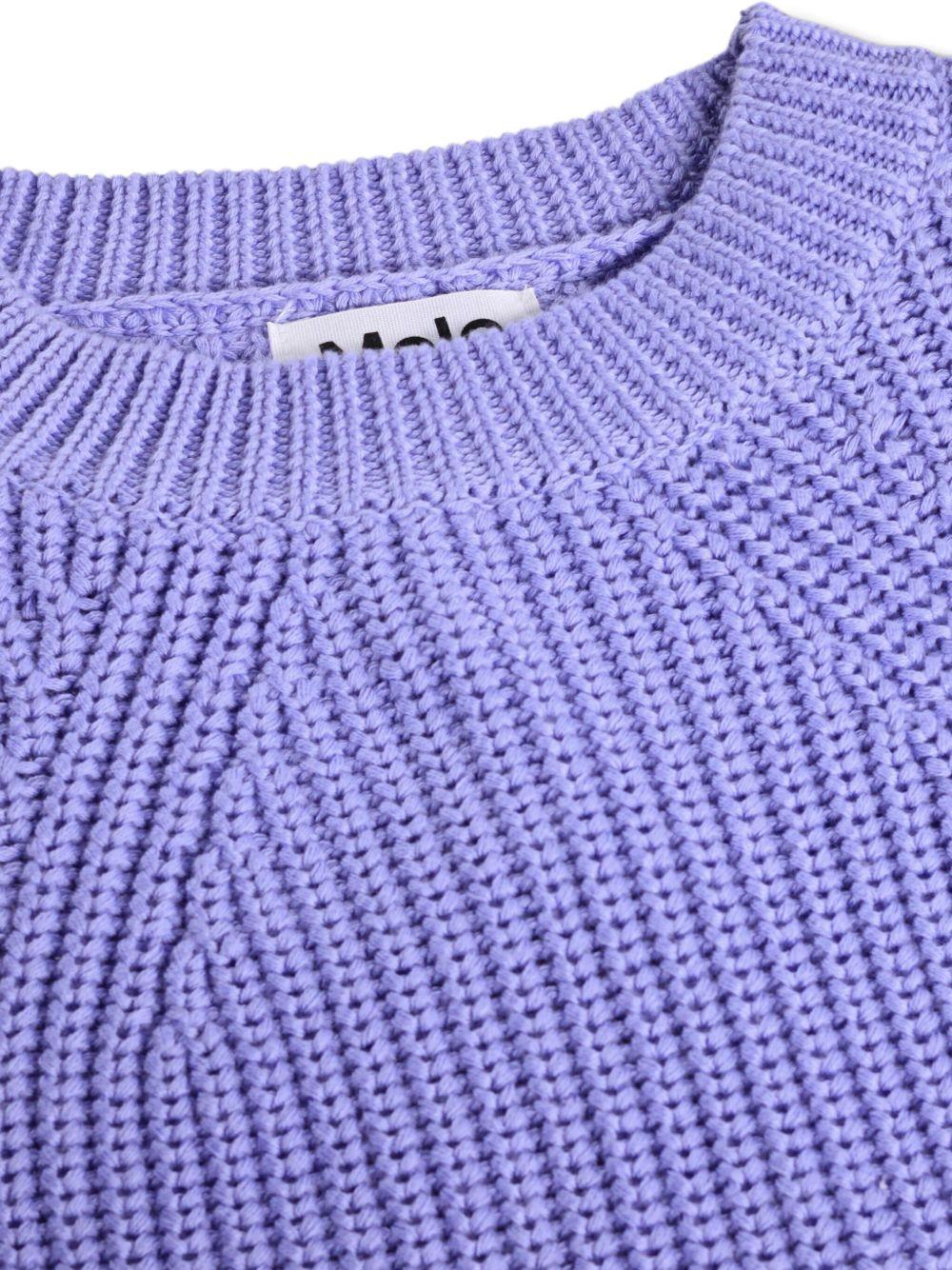 Maglione Gillis per bambina Molo lilla con lavorazione in maglia 2S26K202 5622 MOLO KIDS 