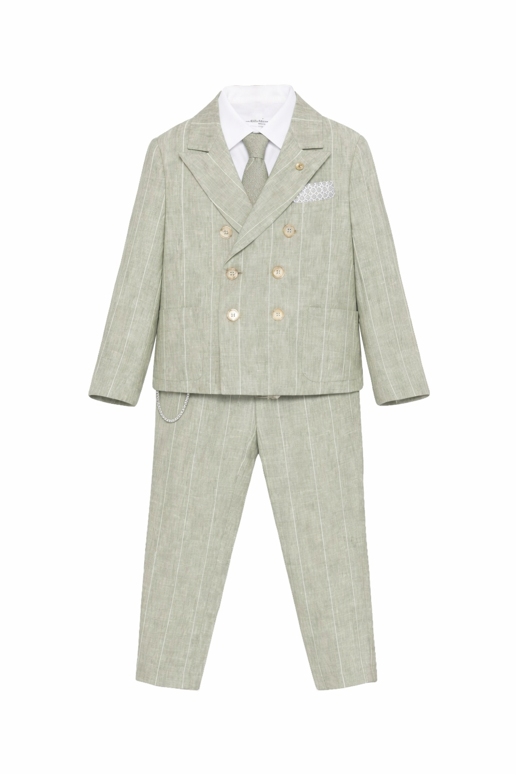 Completo per bambino Colorichiari verde con motivo gessato (5 pezzi) MJ508359 4952 35 COLORICHIARI KIDS 