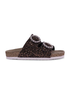 Slippers per bambina Monnalisa marrone con fibbia 87G005 7714 G006 MONNALISA KIDS 