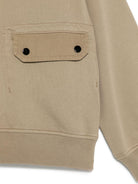 Felpa con logo ricamato per bambino C.P. Company Kids beige con tasca frontale CUF015LCC02 20262 C.P.COMPANY KIDS 