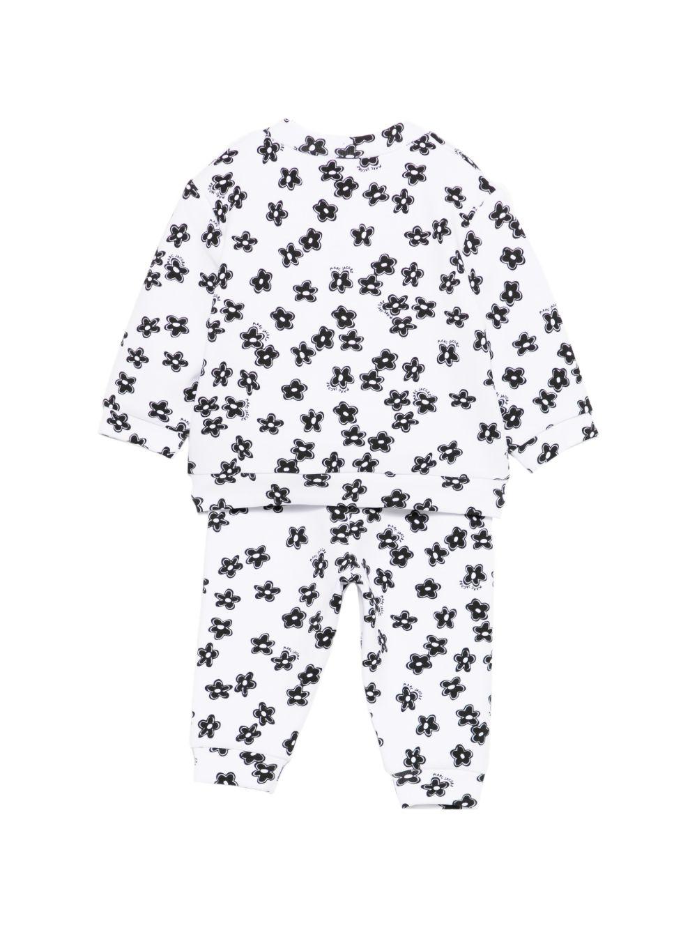 Set t-shirt e pantaloni per neonata The Marc Jacobs Kids bianco con stampa floreale W60811 10P THE MARC JACOBS KIDS 