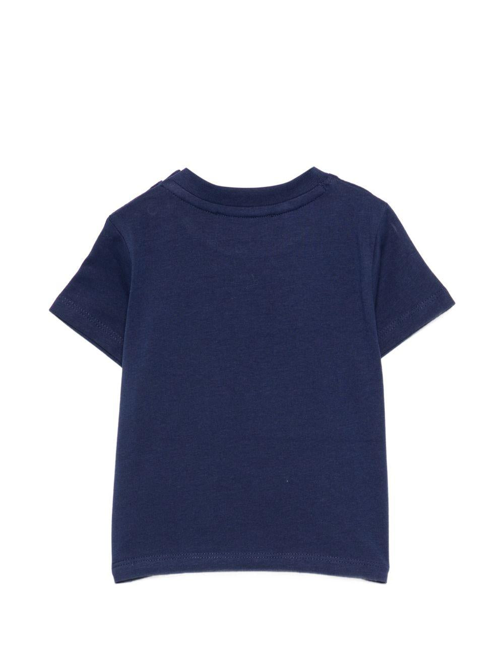 T-shirt per neonato Kenzo Kids blu con stampa grafica sul davanti K61718 84N KENZO KIDS 