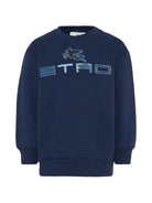 Felpa per bambino Etro Kids blu con logo sul davanti GY4P50 Z3183 617 ETRO KIDS 