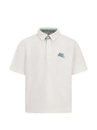 T-shirt per bambino Etro Kids bianca con ricamo Pegaso sul davanti GY8P01 Z0022 101 ETRO KIDS 