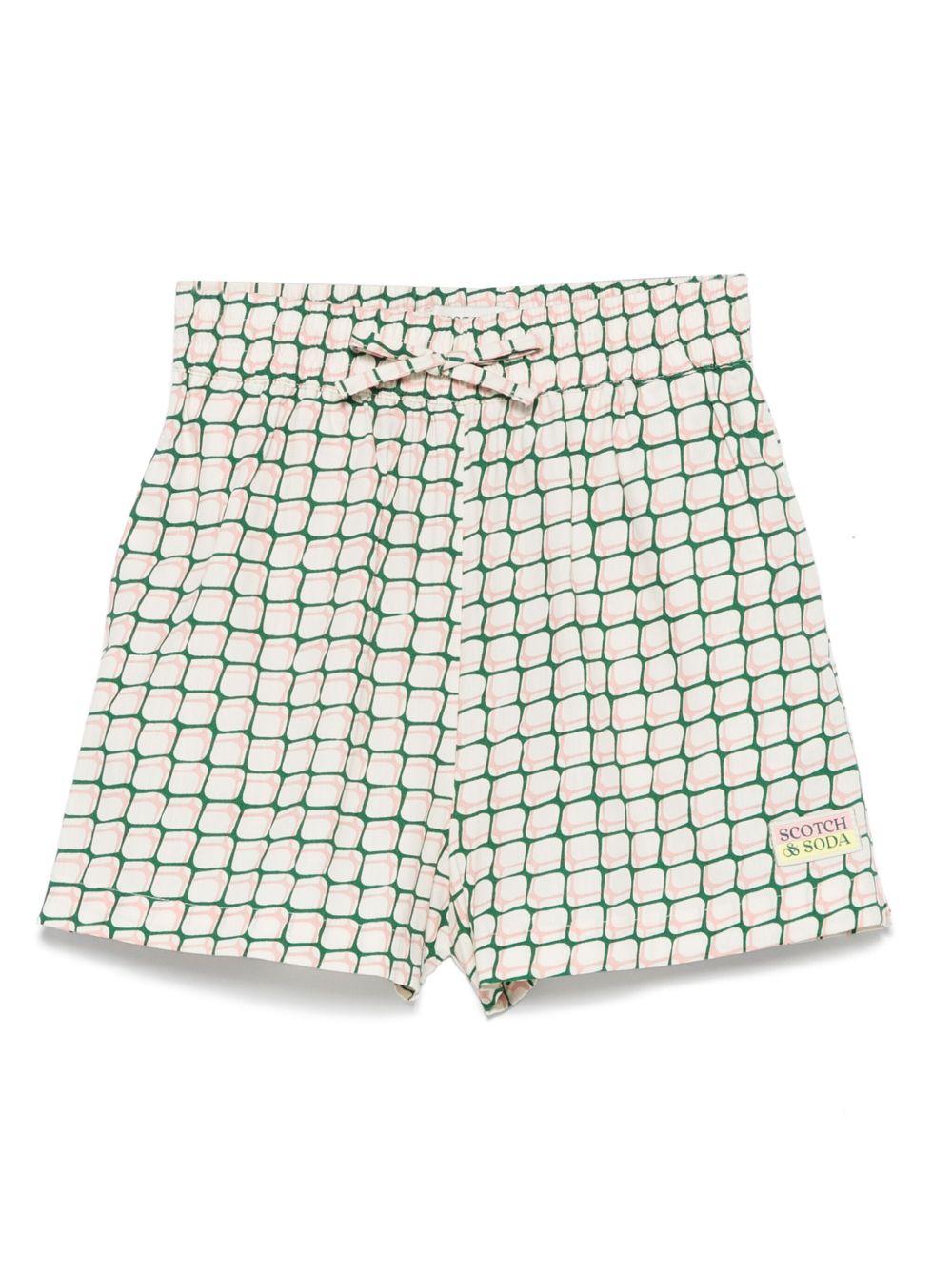 Shorts per bambina Scotch & Soda Kids beige con stampa 179300 270 SCOTCH&SODA KIDS 
