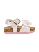 Sandali per bambina Monnalisa rosa con dettaglio a fiore 83G004 7709 9990 MONNALISA KIDS 