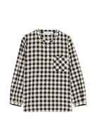 Camicia per bambino Bonpoint bianca e nera con design a quadri S06BSHW00010 894 BONPOINT KIDS 