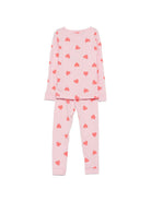 Pigiama per bambina Petit Bateau rosa con stampa a cuori all-over A0FVF 01 PETIT BATEAU KIDS 