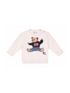 Maglione per neonato Polo Ralph Lauren Kids bianca con stampa grafica sul davanti<BR/> 320669571 003 Ralph Lauren kids 