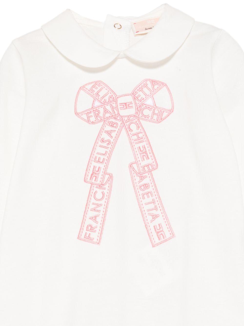 Tutina per neonata Elisabetta Franchi La Mia Bambina  con dettaglio fiocco ENTU1460JF054 0285 ElISABETTA FRANCHI KIDS 
