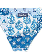 Slip bikini per bambina MC2 Saint Barth Kids azzurro a fiori ZIP0001 01021H MC2 ST. BARTH KIDS 