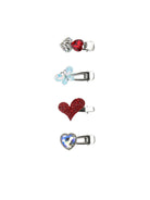 Accessori per capelli per bambina Monnalisa argento a farfalla e cuore 17G008 7753 0044 MONNALISA KIDS 