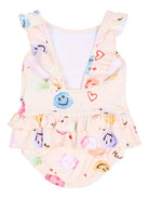 Costume per bambina Molo Kids beige con stampa all-over 8S26P524 9502 MOLO KIDS 