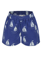 Pantaloncini Barche a vela per bambino Mini Rodini blu con orlo dritto 2523016460 BLUE MINI RODINI 
