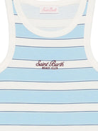 Canotta da donna MC2 Saint Barth azzurra con motivo a righe AAD001 02676L MC2 ST. BARTH 