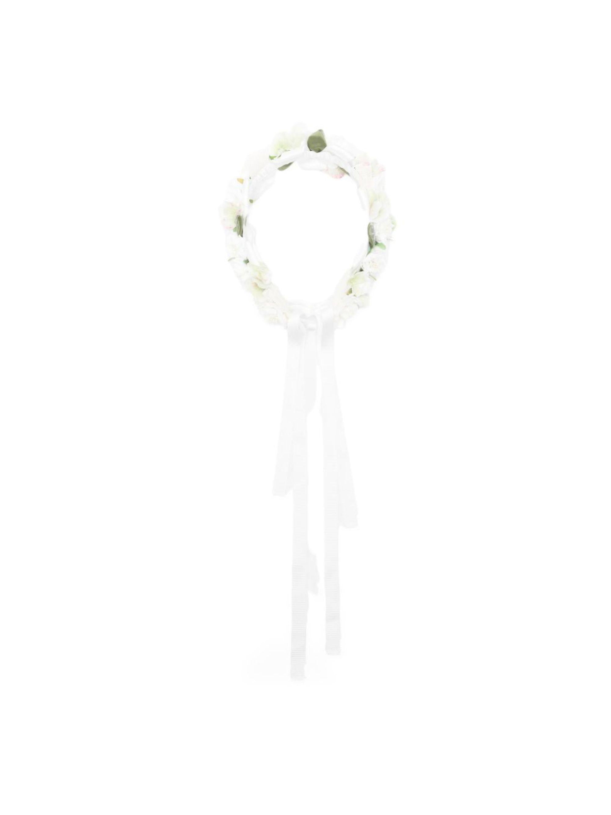 Coroncina per capelli per bambina Colorichiari bianca con dettagli floreali FL968539 AF771 20 COLORICHIARI KIDS 