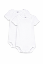 Doppio body per neonati Petit Bateau bianca a girocollo A01T4 00 PETIT BATEAU KIDS 