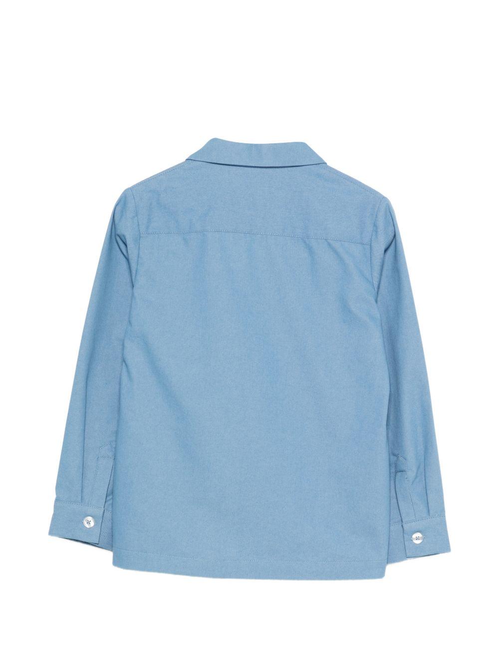 Camicia per bambino TRUSSARDI JUNIOR azzurra con taschino TBP26035CA D.BLUE B.A TRUSSARDI KIDS 