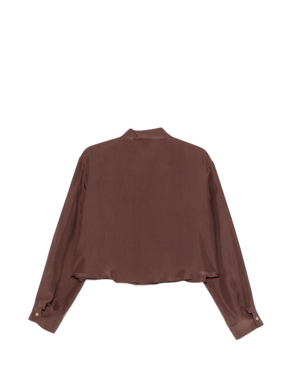 Camicia per donna Alysi marrone con chiusura con bottoni sul davanti 116219 P6003 MOSTO ALYSI 