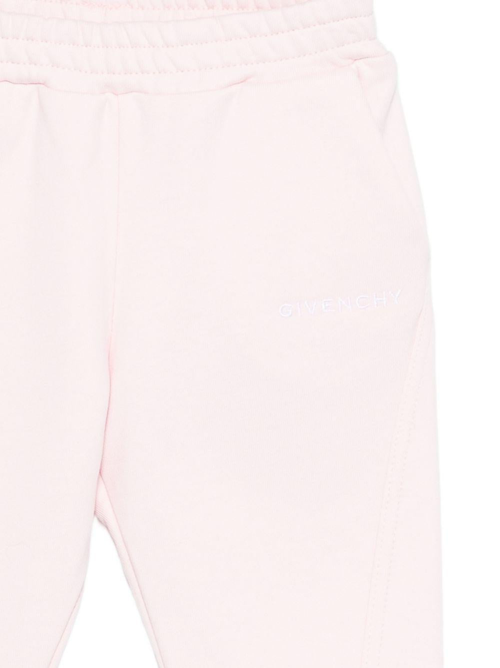 Pantaloni da neonata Givenchy Kids rosa con dettaglio logo H31168 44Z GIVENCHY KIDS 
