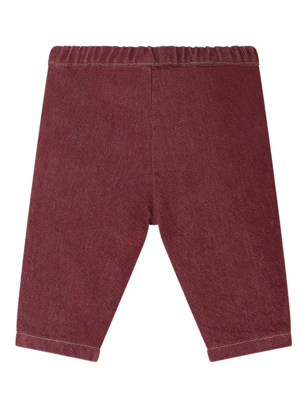 Pantaloni per neonato Bonpoint Thursday borgogna con vita elasticizzata W05ZPAW00001 052A BONPOINT 