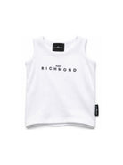 Canotta per neonati John Richmond Junior bianca con dettaglio logo RIP26037CN WHITE JOHN RICHMOND KIDS 