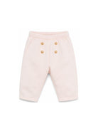 Leggings per neonata Balmain Kids rosa con bottoni color oro BZ6020 Z3183 508OR BALMAIN KIDS 