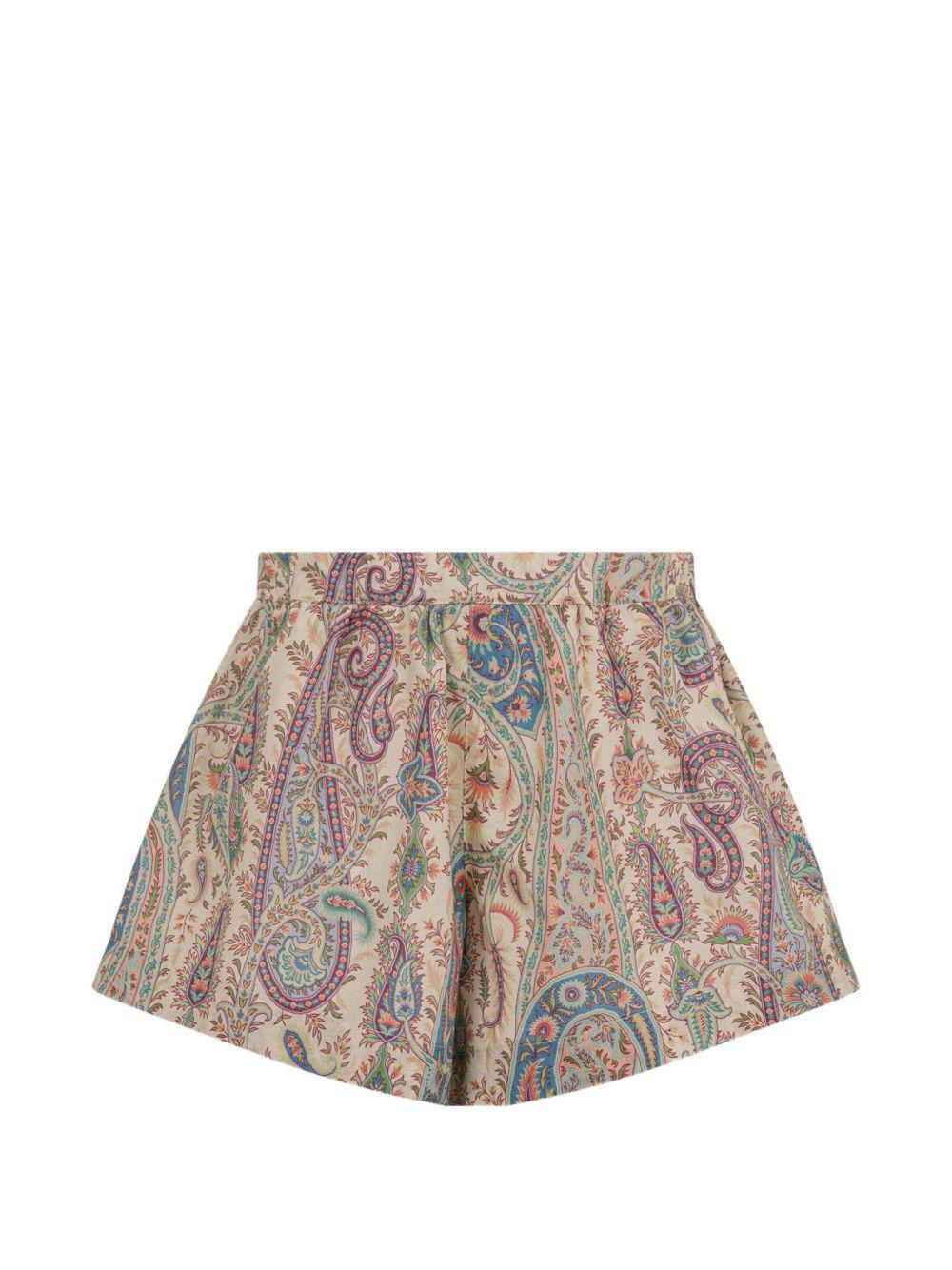 Shorts per bambina Etro Kids multicolore con stampa Paisley all-over GY6A59 M0081 107MC ETRO KIDS 