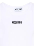 Canotta per bambina Moschino Kids bianca con logo sul davanti HAM06MLBA39 10101 MOSCHINO KIDS 