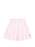 Shorts per bambina MC2 Saint Barth Kids rosa con motivo a righe MEA001 00897L MC2 ST. BARTH KIDS 