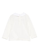 T-shirt per neonata Moschino Kids bianco con ricamo orsetto MDO00TLFA01 10063 MOSCHINO KIDS 