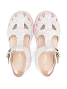 Sandali in pelle per bambina Florens bianco con chiusura con fibbia E8300 F3X FLORENS 