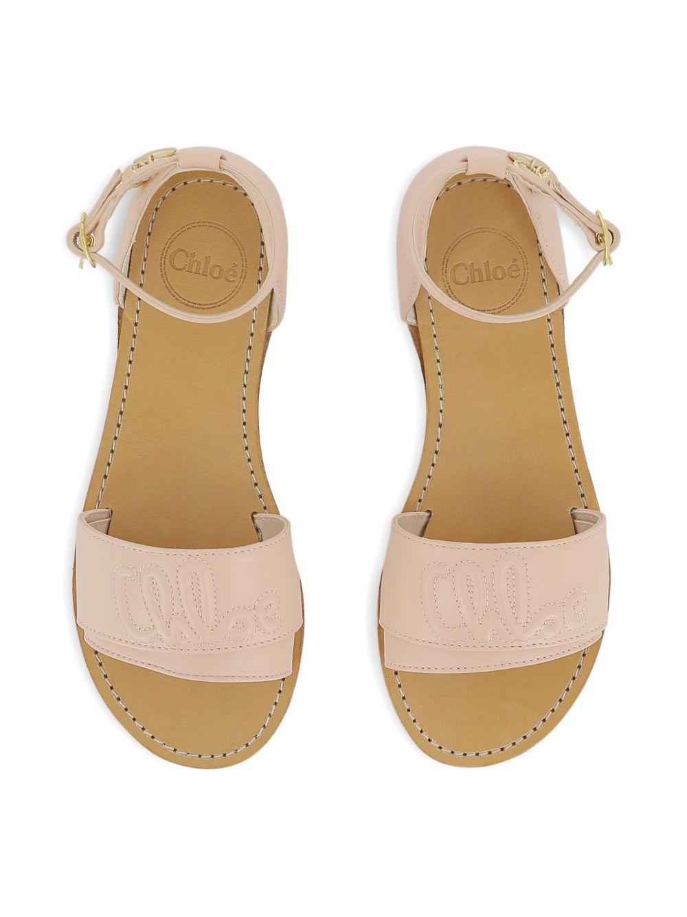 Sandali per bambina Chloé Kids rosa con dettaglio con logo C20878 46J CHLOE' KIDS 