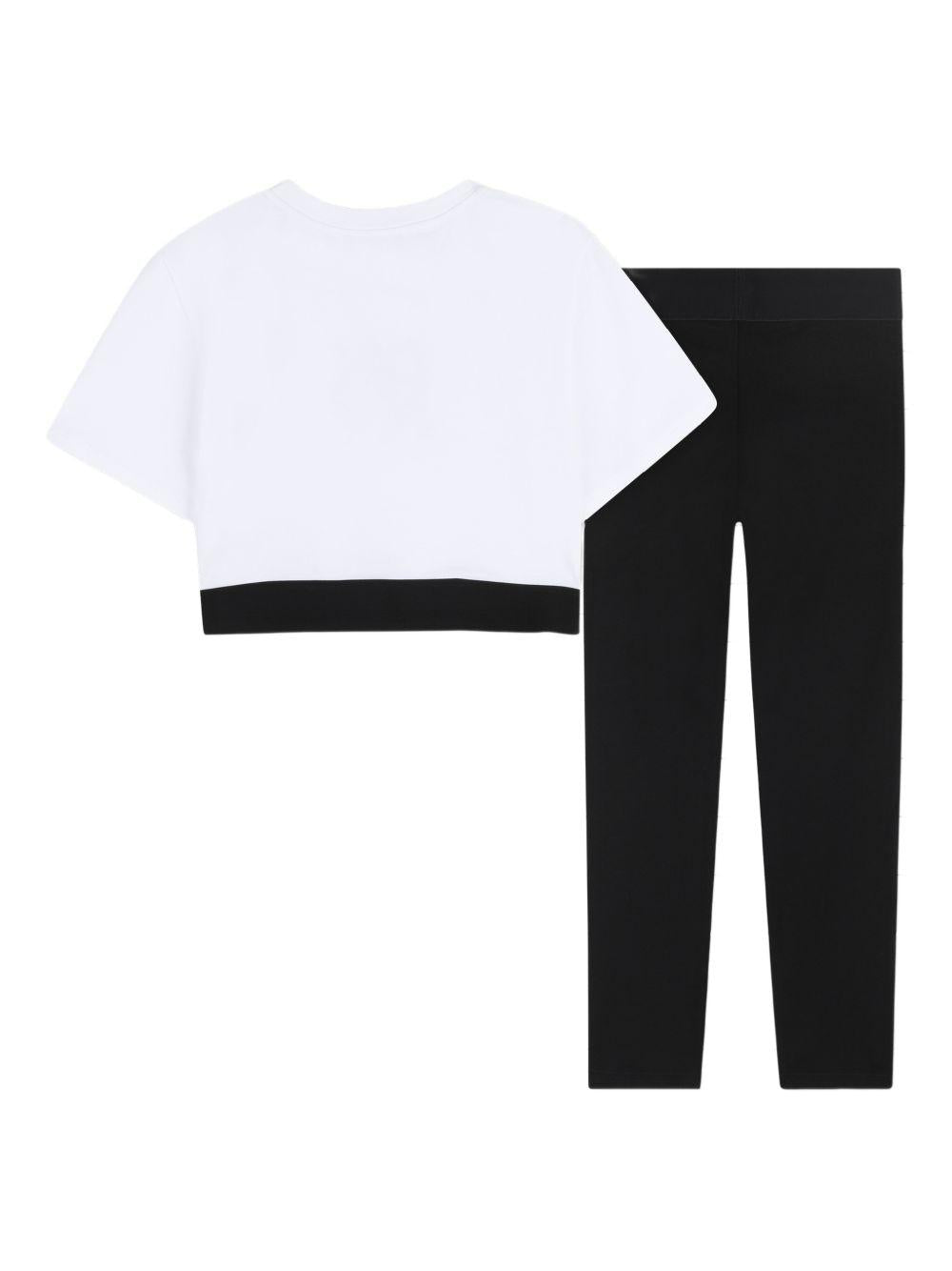 Tuta sportiva per bambina Dkny Kids bianco con stampa D62569 N50 DKNY KIDS 