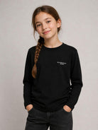 T-shirt per bambini Givenchy Kids nera con logo sul davanti H31415 09B GIVENCHY KIDS 