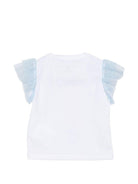 T-shirt per neonata Stella McCartney Kids bianca con motivo stella marina TY8071 Z0434 100 STELLA McCARTNEY KIDS 