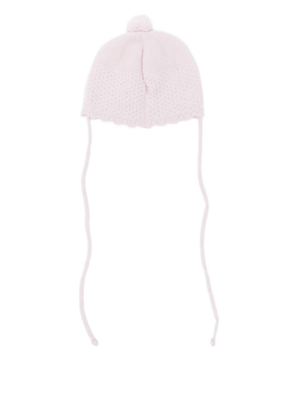 Berretto per neonata Paz Rodríguez rosa con pompon 040-113161 37 H109 PaZ RODRIGUEZ 